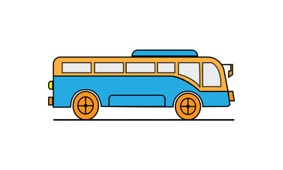 Vector illustration of a tourism bus or travel bus design