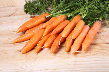 Carrots on table