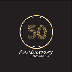 50 years anniversary celebration logo vector template design 