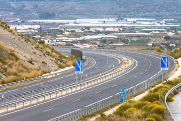 Empty motorway in Southern Spain
