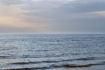 Tranquile Baltic sea in evening time.