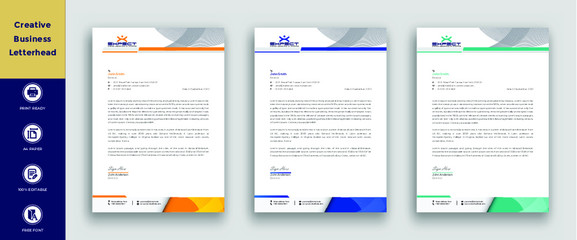 Business modern letterhead template