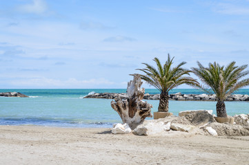 Cupra Marittima view of the beach, Ascoli Piceno, Marche, Italy