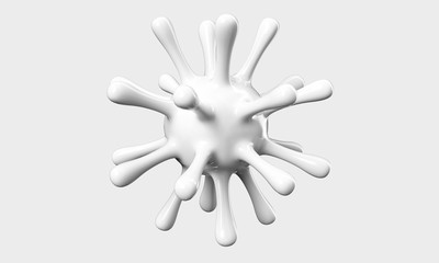 Antibacterial or anti virus shield, health protect concept. 3D rendering