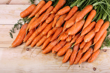 Carrots on table