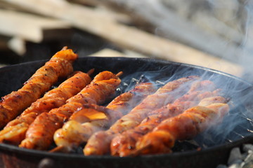 Fackeln auf dem Grill 