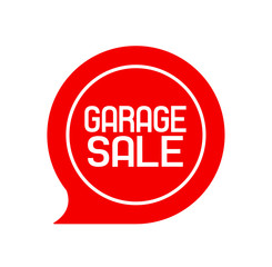 red garage sale vector sign	