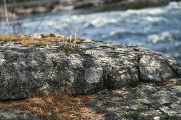 Rock formation river rapids