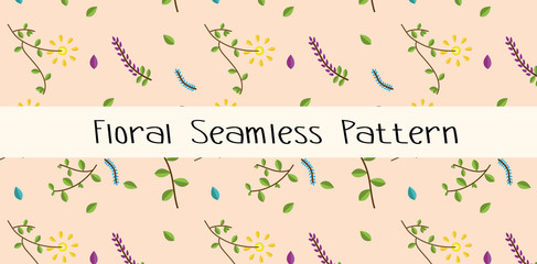 Floral Seamless Pattern, repeative pattern can fit beautifuly for any fabric, gift warp and more! Colorful flower pattern