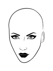 Abstract of woman face