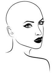 Outline of woman face