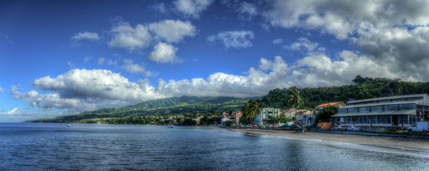 Fototapeta premium beach town on pacific island