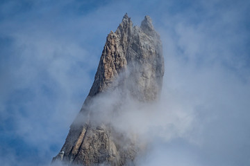 Giant tooth mountain tin Mont Blanc massif