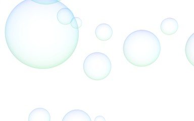 Light blue colored background with purple bubbles. Wallpaper, texture purple balloons. 3D illustration