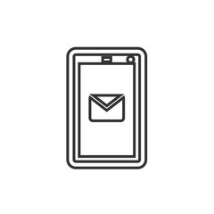 message on phone icon vector illustration design
