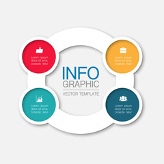 Vector iInfographic template for business, presentations, web design, 4 options.