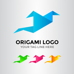 Origami Bird Logo Template