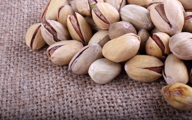 Pistachio nuts on bagging