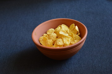 ceramic bowl of corn chips