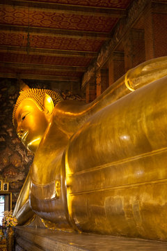 Reclining Buddha at Wat Pho in Bangkok, Thailand