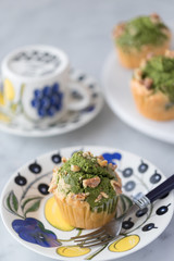 抹茶のツートンカラーマフィン