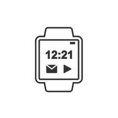 smart wrist watch icon vector illustration design