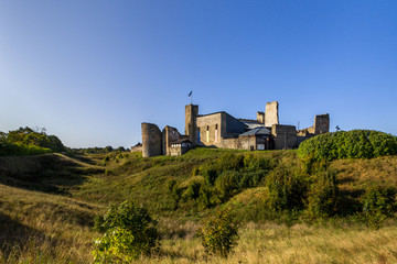 Rakvere, Estonia, Europe. The ruins of the famous medieval knight's castle in Rakvere. Castle famous place and tourist destination in Estonia