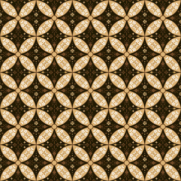 Javanese batik seamless texture with modern brown color