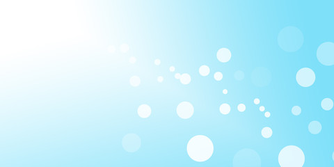 White light and white bokeh on blue background