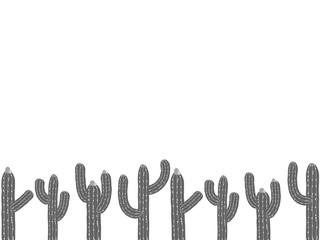 background illustration of cactus plants