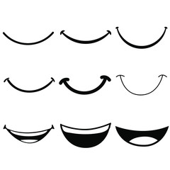 Smile icon vector set. happy illustration sign collection. laugh symbol.
