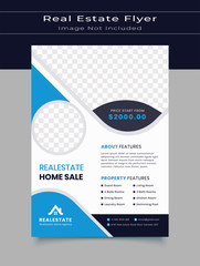 Modern Real estate Flyer Design Template - Vector