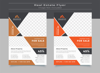 Modern Real estate Flyer Design Template - Vector