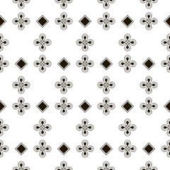 Abstract vintage geometric seamless pattern. Oramental openwork background.