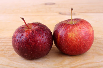 Apples on table