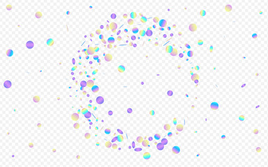 Hologram Polka Carnival Transparent Background. 