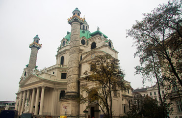 St. Charles Church - Karlskirche, Karlsplatz in Vienna, Austria
