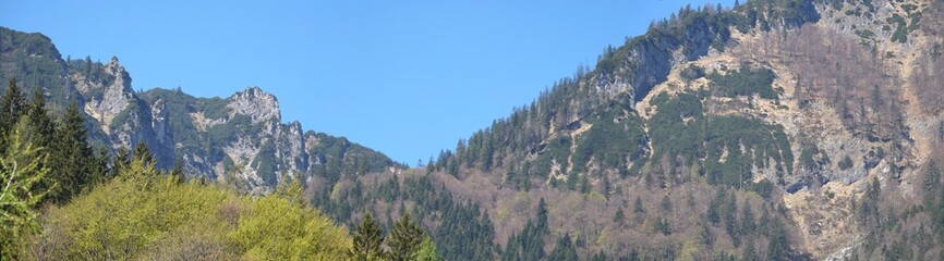 Start-Panorama einer Wanderung auf den Zinnenberg