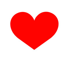 red heart isolated on white