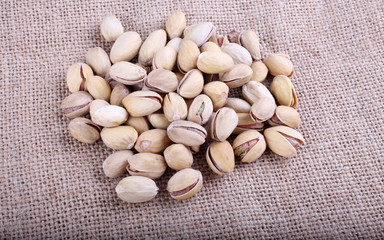 Pistachio nuts on bagging