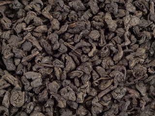 Green tea texture close up