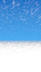 Blue sky background with white clouds. Cumulus white clouds in the clear blue sky in the morning. 3D illustration