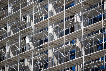 construction sites for apartments, home structures