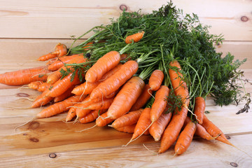 Carrots on table