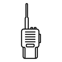 Walkie talkie icon. Outline walkie talkie vector icon for web design isolated on white background