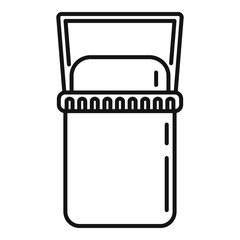 Hiking plastic bottle icon. Outline hiking plastic bottle vector icon for web design isolated on white background