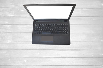 laptop on a white background