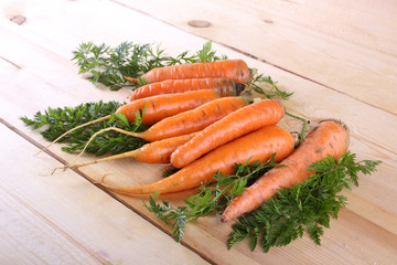 Carrots on table