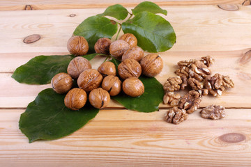 Walnuts on table