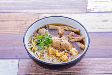 Chicken noodle food in Thailand